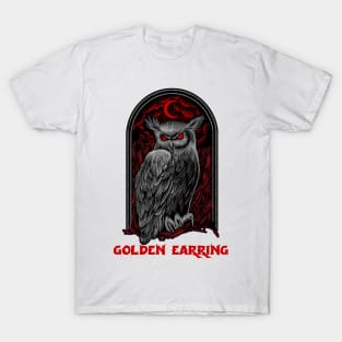 The Moon Owl Golden Earring T-Shirt